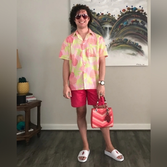 π΄SOLDπ΄πRARE/HTF Michael Korsπ - Cynthia Small Coral Chevron Saffiano Leather - Picture 2 of 16